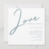 ミニマルモダンラブスクリプト結婚式招待状 招待状 (正面)