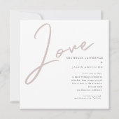 ミニマルモダンラブスクリプト結婚式招待状 招待状 (正面)