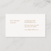 ミニマルモダンラベンダーレザープロフェッショナル 名刺 (裏面)