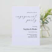 ミニマルモダンラベンダー婚約パーティ 招待状 (スタンド正面)