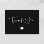 ミニマルモダンリストありがとうございましたパッケージ挿入カード 名刺 (正面)