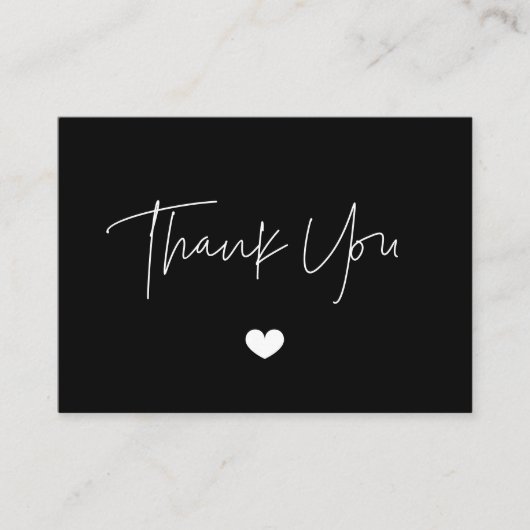 ミニマルモダンリストありがとうございましたパッケージ挿入カード 名刺 (正面)