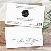 ミニマルモダンリストありがとうスクリプト小ブランディング 名刺