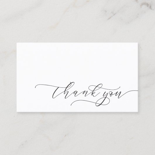 ミニマルモダンリストありがとうスクリプト小ブランディング 名刺 (正面)
