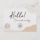 ミニマルモダンリストありがとう割引QRコードロゴ サンキューカード (裏面)