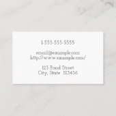 ミニマルモダンリストおよび弁護士の弁護士名刺 名刺 (裏面)