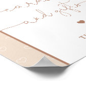 ミニマルモダンリストかわいいテディベアカードとギフト ポスター (角)