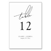 ミニマルモダンリストとお洒落スクリプト テーブルナンバー (裏面)