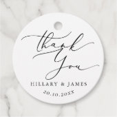 ミニマルモダンリストに結婚感謝 フェイバータグ (正面)