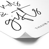 ミニマルモダンリストのカー結婚ド&ギフト ポスター (角)