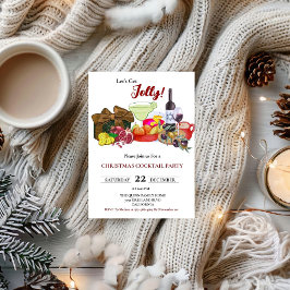 ミニマルモダンリストのクリスマスカクテルパーティー 招待状