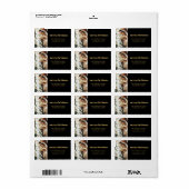 ミニマルモダンリストのクリスマスファミリー写真ブラックラボ ラベル (フルシート)