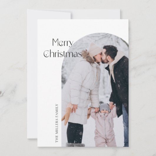 ミニマルモダンリストのクリスマスフォトカード シーズンカード (正面)