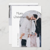 ミニマルモダンリストのクリスマスフォトカード シーズンカード (正面/裏面)