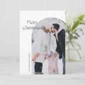 ミニマルモダンリストのクリスマスフォトカード シーズンカード (スタンド正面)