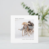 ミニマルモダンリストのクリスマスフォトススクエア シーズンカード (スタンド正面)