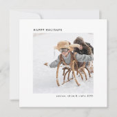 ミニマルモダンリストのクリスマスフォトススクエア シーズンカード (正面)