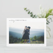 ミニマルモダンリストのクリスマス写真 シーズンカード (スタンド正面)