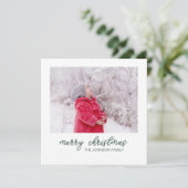 ミニマルモダンリストのクリスマス・ホリデー・フォト・カード シーズンカード (スタンド正面)