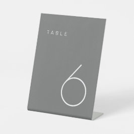 ミニマルモダンリストのグレーと白のテーブル番号テーブル 台座サイン