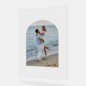 ミニマルモダンリストのスクリプト歓迎フォトフォ結婚ト アクリルサイン (傾斜)