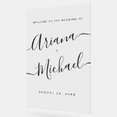 ミニマルモダンリストのスクリプ結婚ト歓迎 アクリルサイン (傾斜)