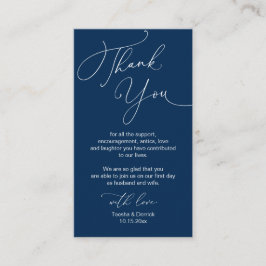 ミニマルモダンリストのスクリプ結婚ト、's Thank You Enclos エンクロージャーカード