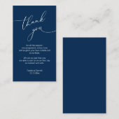 ミニマルモダンリストのスクリプ結婚ト、's Thank You Enclos エンクロージャーカード (正面/裏面)
