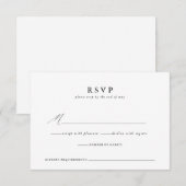ミニマルモダンリストのス結婚クリプトの応答カード 出欠カード (正面/裏面)