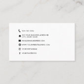 ミニマルモダンリストのソーシャルメディカスタムアアイコン 名刺 (裏面)