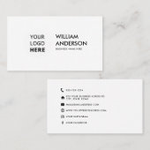 ミニマルモダンリストのソーシャルメディカスタムアアイコン 名刺 (正面/裏面)