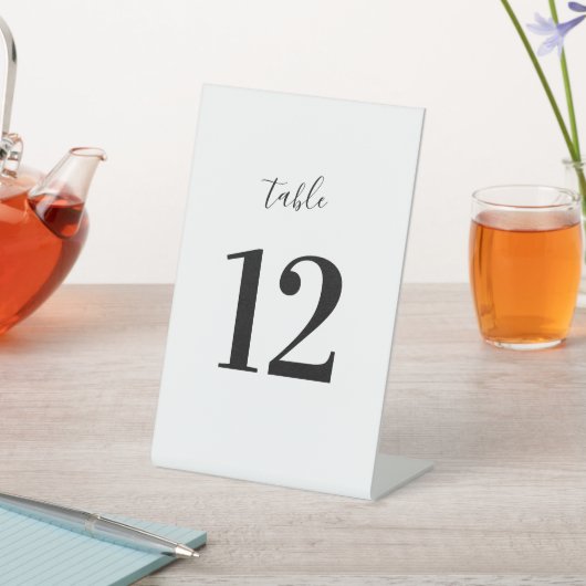 ミニマルモダンリストのテーブル番号 台座サイン (インサイチュ)