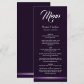 ミニマルモダンリストのパ結婚ープル メニュー (正面/裏面)