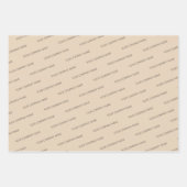 ミニマルモダンリストのビジネス名パッケージベージュ ラッピングペーパーシート (正面3)