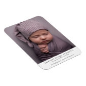 ミニマルモダンリストのフルフォト誕生のお知らせ マグネット (右側)