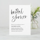 ミニマルモダンリストのブライダルシャワー招待 招待状 (スタンド正面)