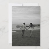 ミニマルモダンリストのロマンチックなスクリプ結婚ト写真 招待状 (裏面)