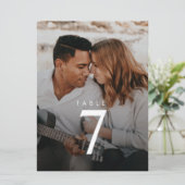 ミニマルモダンリストの写真の表結婚番号 (スタンド正面)