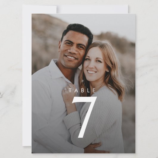 ミニマルモダンリストの写真の表結婚番号 (裏面)