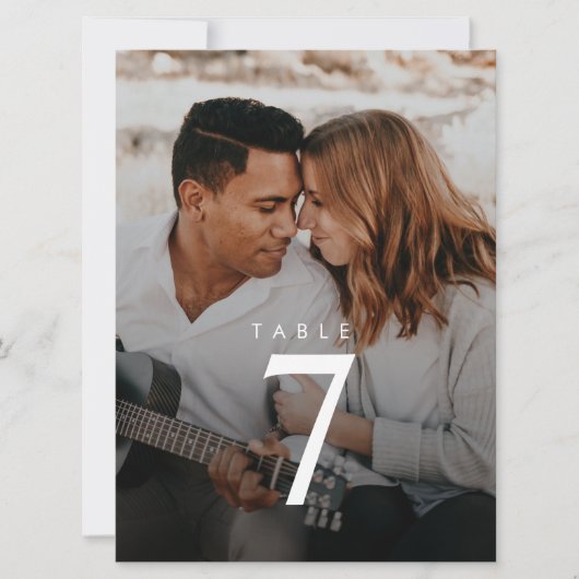 ミニマルモダンリストの写真の表結婚番号 (正面)