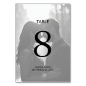 ミニマルモダンリストの写真の表結婚番号 テーブルナンバー (正面)