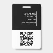 ミニマルモダンリストの写真黒名 バッジ (裏面)