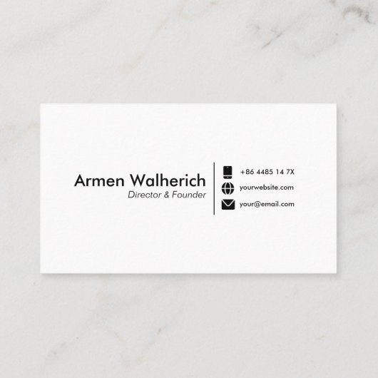 ミニマルモダンリストの名刺テンプレート 名刺 (裏面)