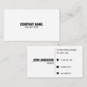 ミニマルモダンリストの名刺テンプレート 名刺 (正面/裏面)