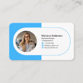 ミニマルモダンリストの名前とロゴプロフェッショナル 名刺 (正面)