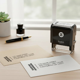 ミニマルモダンリストの名前と差出人住所 セルフインキングスタンプ