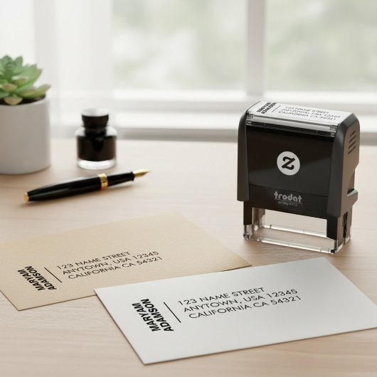 ミニマルモダンリストの名前と差出人住所 セルフインキングスタンプ