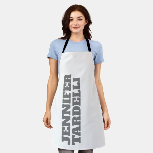 ミニマルモダンリストの名前の追加 エプロン (着用した状態)