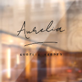 ミニマルモダンリストの小規模企業の署名名 ウィンドウサイン (シート2)