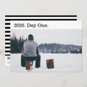 ミニマルモダンリストの新しい機会の写真 シーズンカード (正面/裏面)